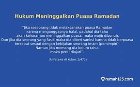 Hukum Orang Tidak Puasa Ramadhan